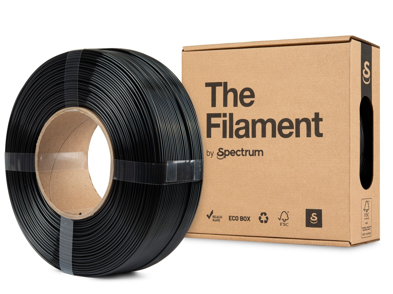 Levně "The Filament" by Spectrum TF-24253, ReFill, PETG Lite, 1,75mm, 1000g, Černý (Black)
