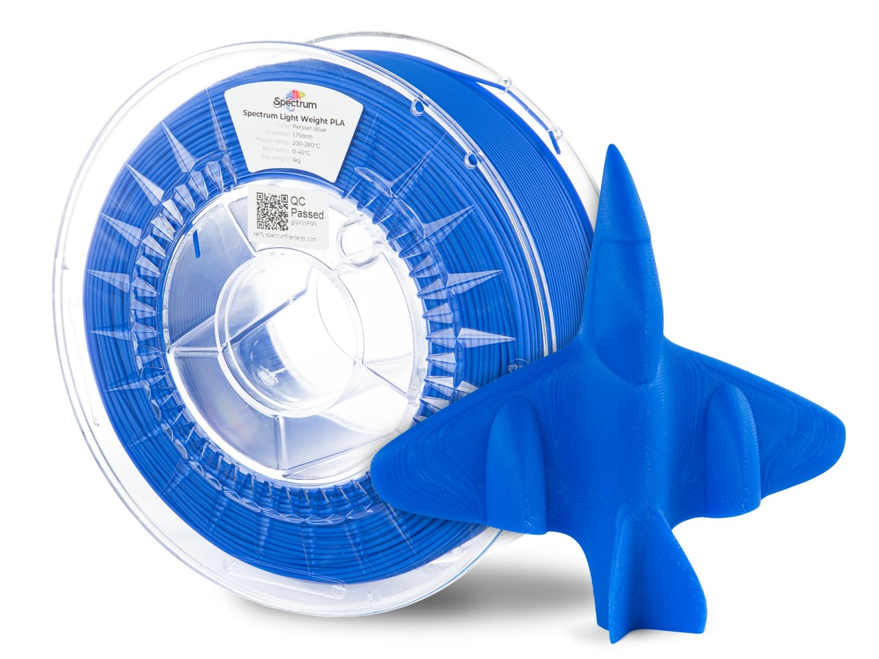 Spectrum 81004 3D filament, Light Weight PLA, 1,75mm, 1000g, modrý (Persian blue).
Vlastnosti materiálu

Výrazné zníženie hmotnosti tlačených dielov až o 50 %.
Technológia aktívneho penenia
Nastaviteľná hustota materiálu
Z jednej cievky ľahkého PLA možno vďaka výrazne zníženému prietoku vytlačiť rovnaký počet výtlačkov ako z dvoch cievok štandardného PLA.
Matný povrch pre skrytie viditeľnosti vrstiev



Aplikácie

Zložité geometrie vyžadujúce podporný materiál