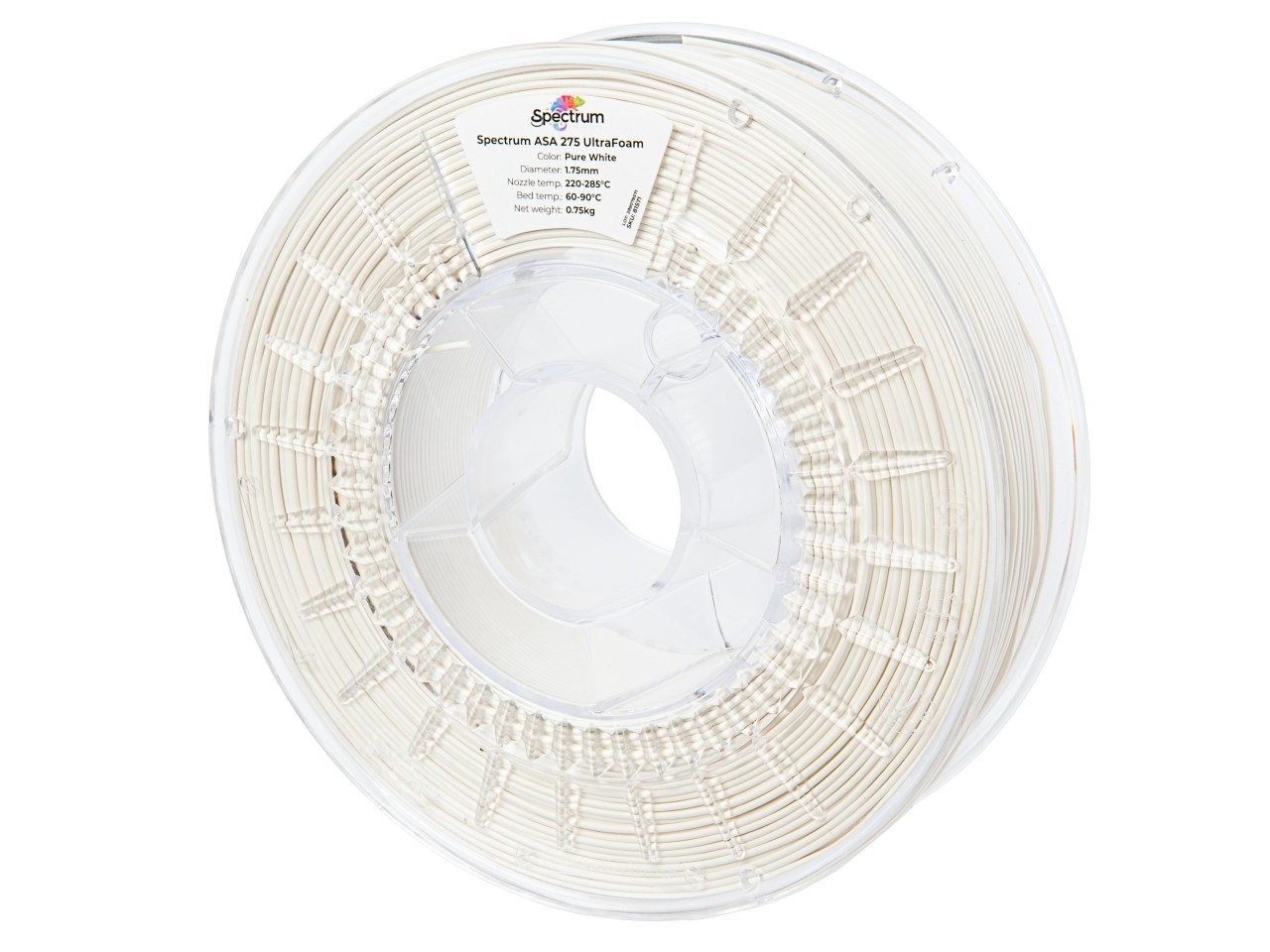 Levně Spectrum 81571 3D filament, LW-ASA UltraFoam, 1,75mm, 750g, Bílý (Pure white)