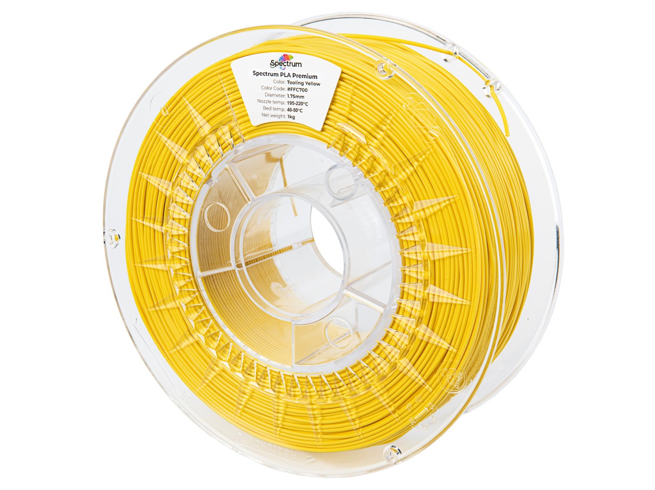Levně Spectrum CW-DW-001 3D filament, PLA Premium, 1,75mm, 1000g, Žlutý (Tooling yellow)