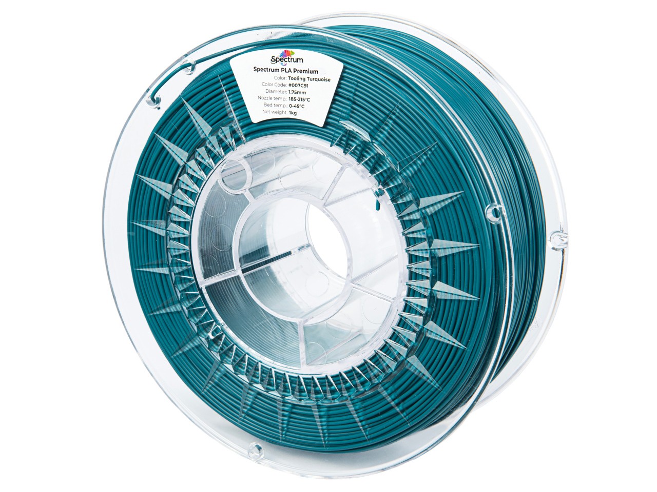 Levně Spectrum CW-MT-001 3D filament, PLA Premium, 1,75mm, 1000g, Modrý (Tooling turquoise)