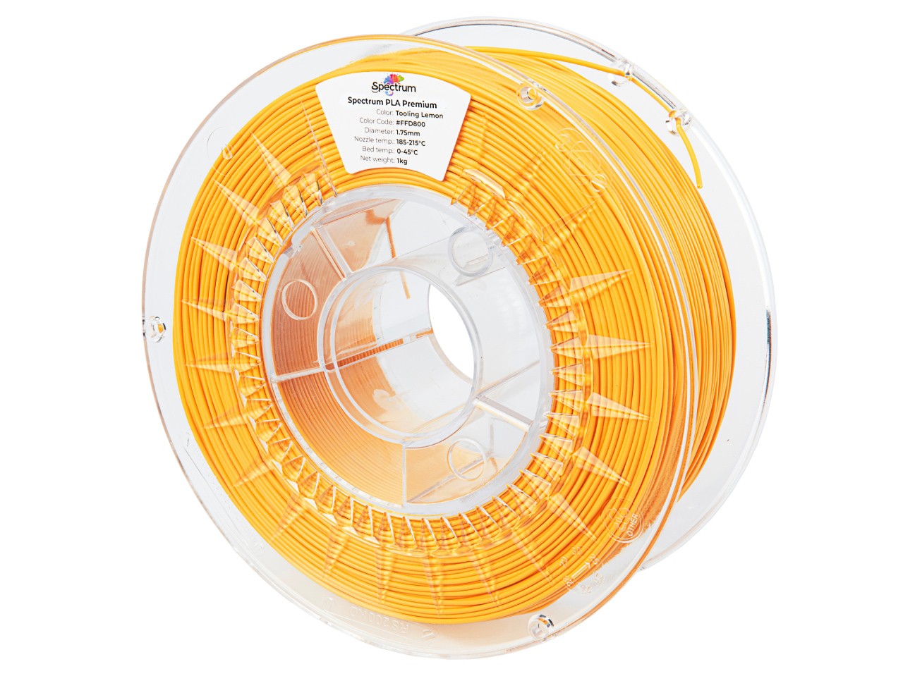 Levně Spectrum CW-KR-001 3D filament, PLA Premium, 1,75mm, 1000g, Žlutý (Tooling lemon)