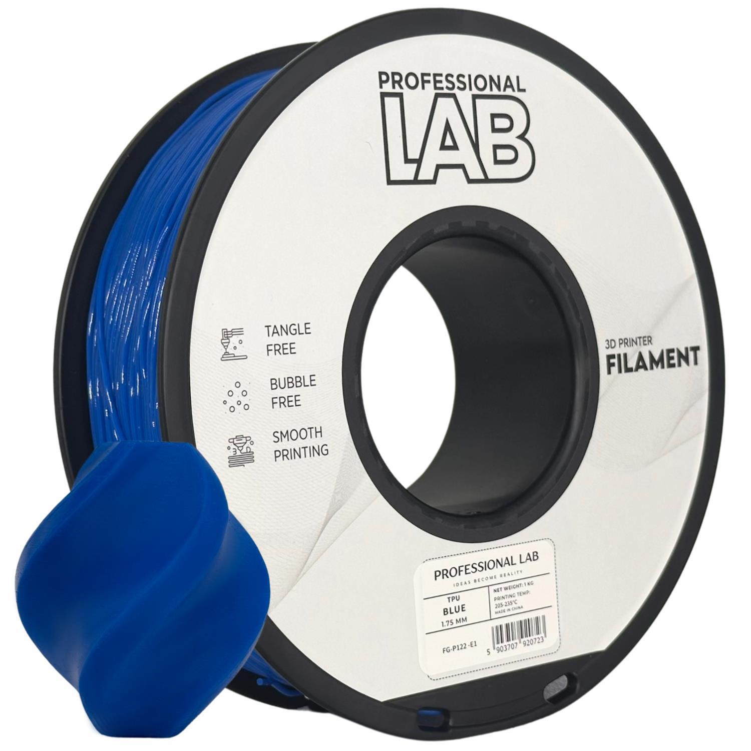 Levně Professional Lab FG-P122-E1, 3D filament, TPU 95A, 1,75mm, 1000g, Modrý (Blue)
