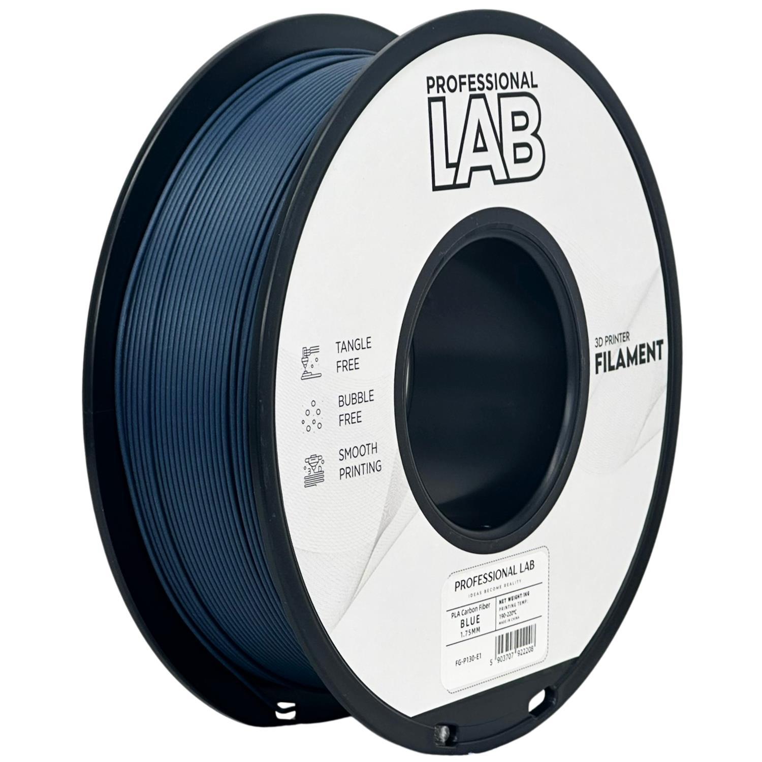 Levně Professional Lab FG-P130-E1, 3D filament, PLA Carbon Fiber, 1,75mm, 1000g, Modrý (Blue)