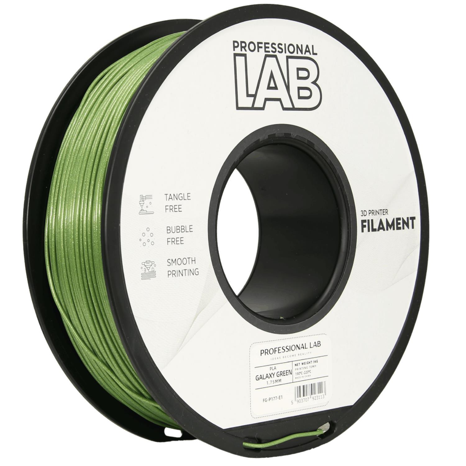Professional Lab FG-P177-E1, 3D filament, PLA, 1.75mm, 1000g, Green (Galaxy green)