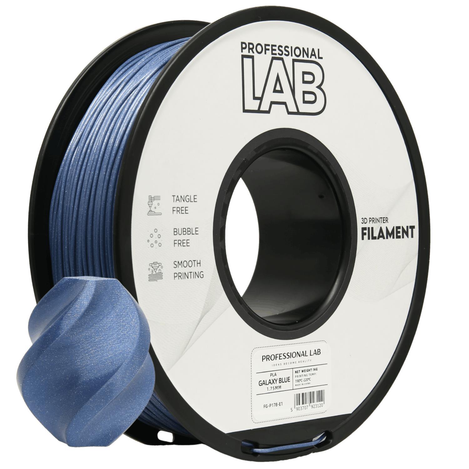 Levně Professional Lab FG-P178-E1, 3D filament, PLA, 1,75mm, 1000g, Modrý (Galaxy blue)