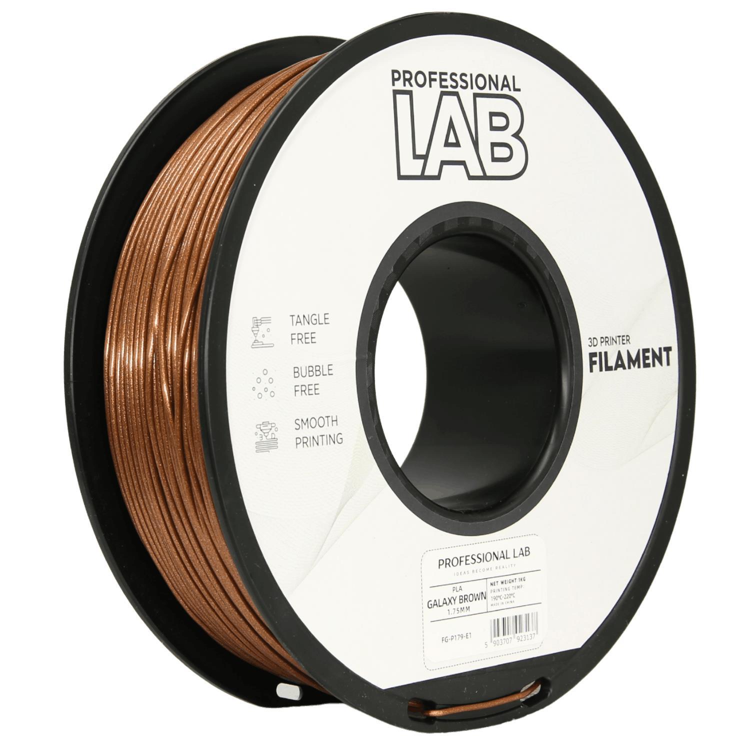 Professional Lab FG-P179-E1, 3D filament, PLA, 1.75mm, 1000g, Brown (Galaxy brown)