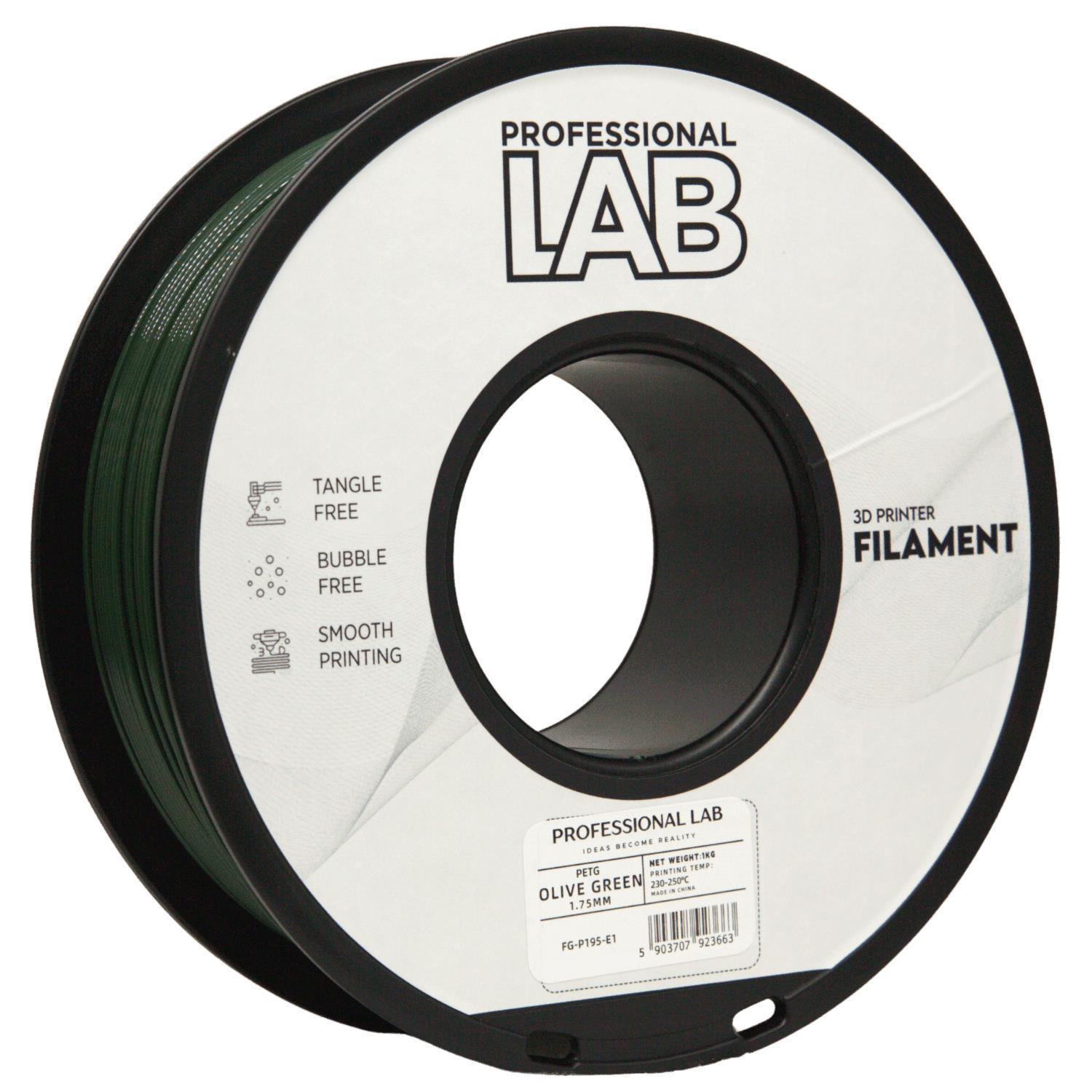 Professional Lab FG-P195-E1, 3D filament, PETG, 1,75mm, 1000g, Zelený (Olive green)