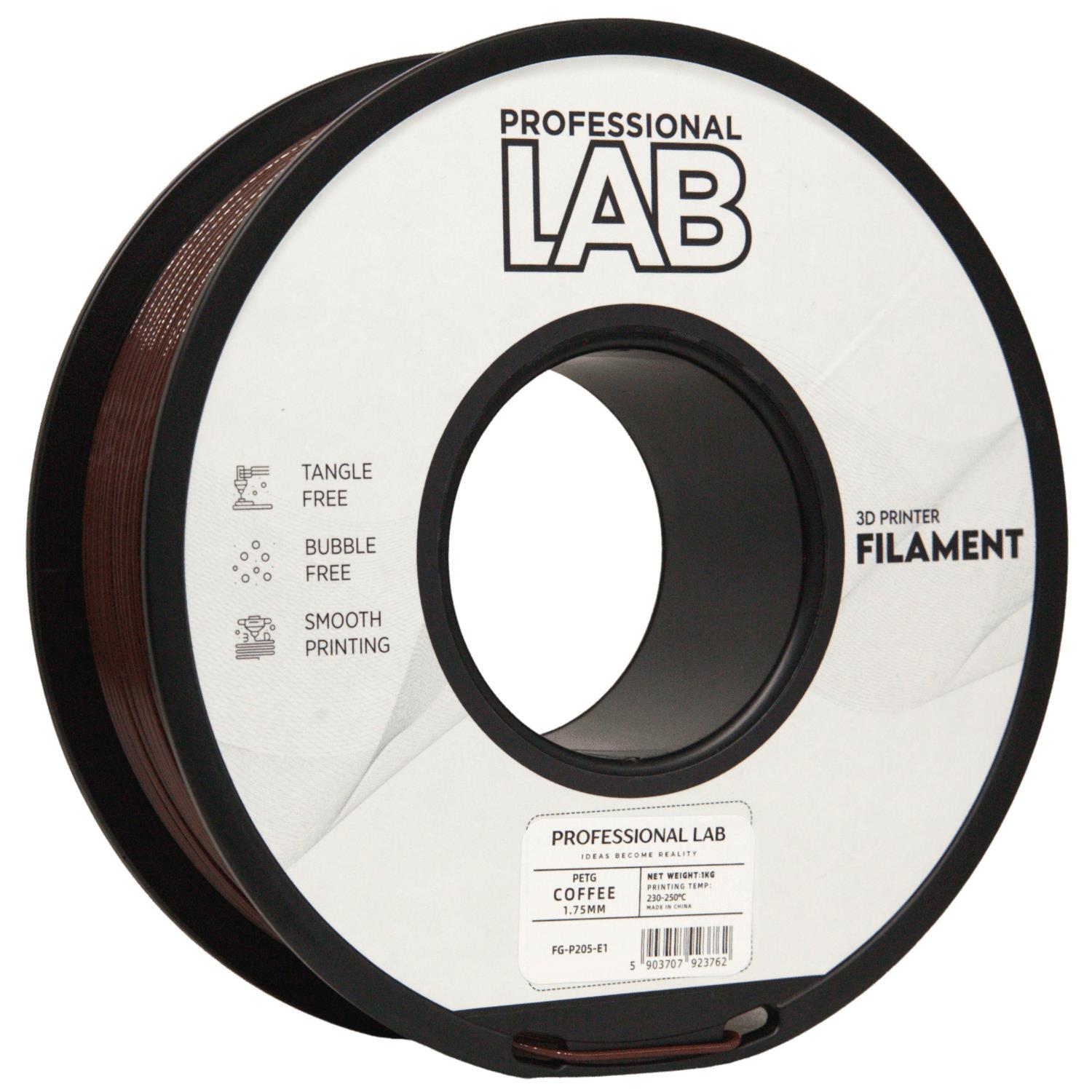 Professional Lab Professional Lab FG-P205-E1, 3D filament, PETG, 1.75mm, 1000g, Brown (Coffee)