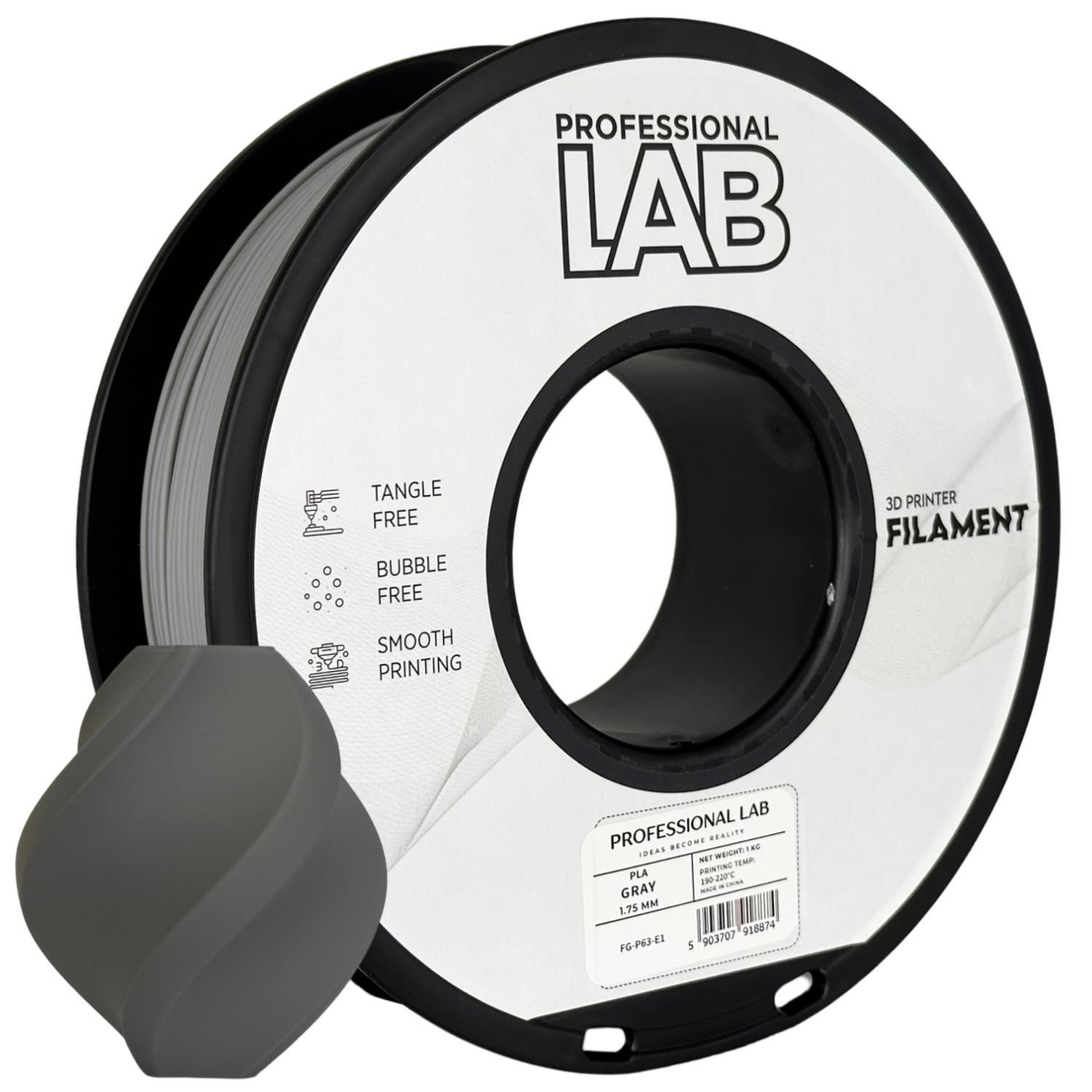 Professional Lab Professional Lab FG-P63-E1, 3D filament, PLA, 1.75mm, 1000g, Grey