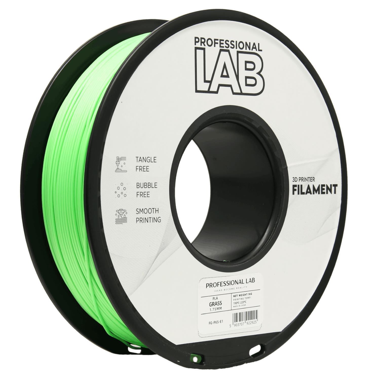 Professional Lab FG-P65-E1, 3D filament, PLA, 1.75mm, 1000g, Green (Grass green)