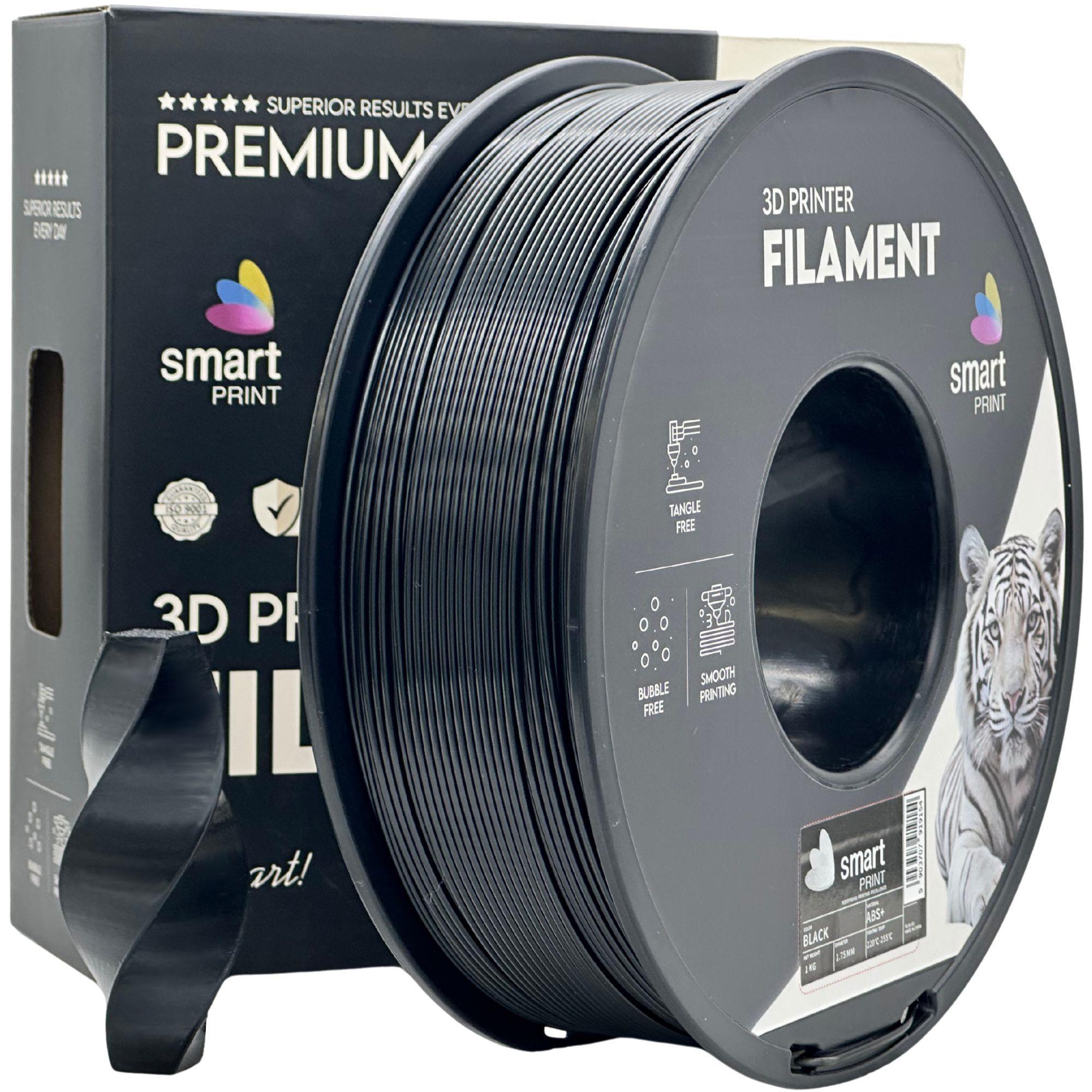 Levně Smart Print FG-S1-E1, 3D filament, ABS+, 1,75mm, 1000g, Černý (Black)