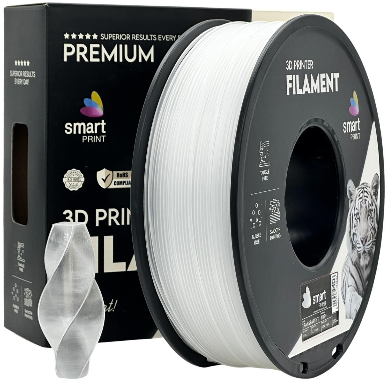 Levně Smart Print FG-S11-E1, 3D filament, ABS+, 1,75mm, 1000g, Průsvitný (Transparent)