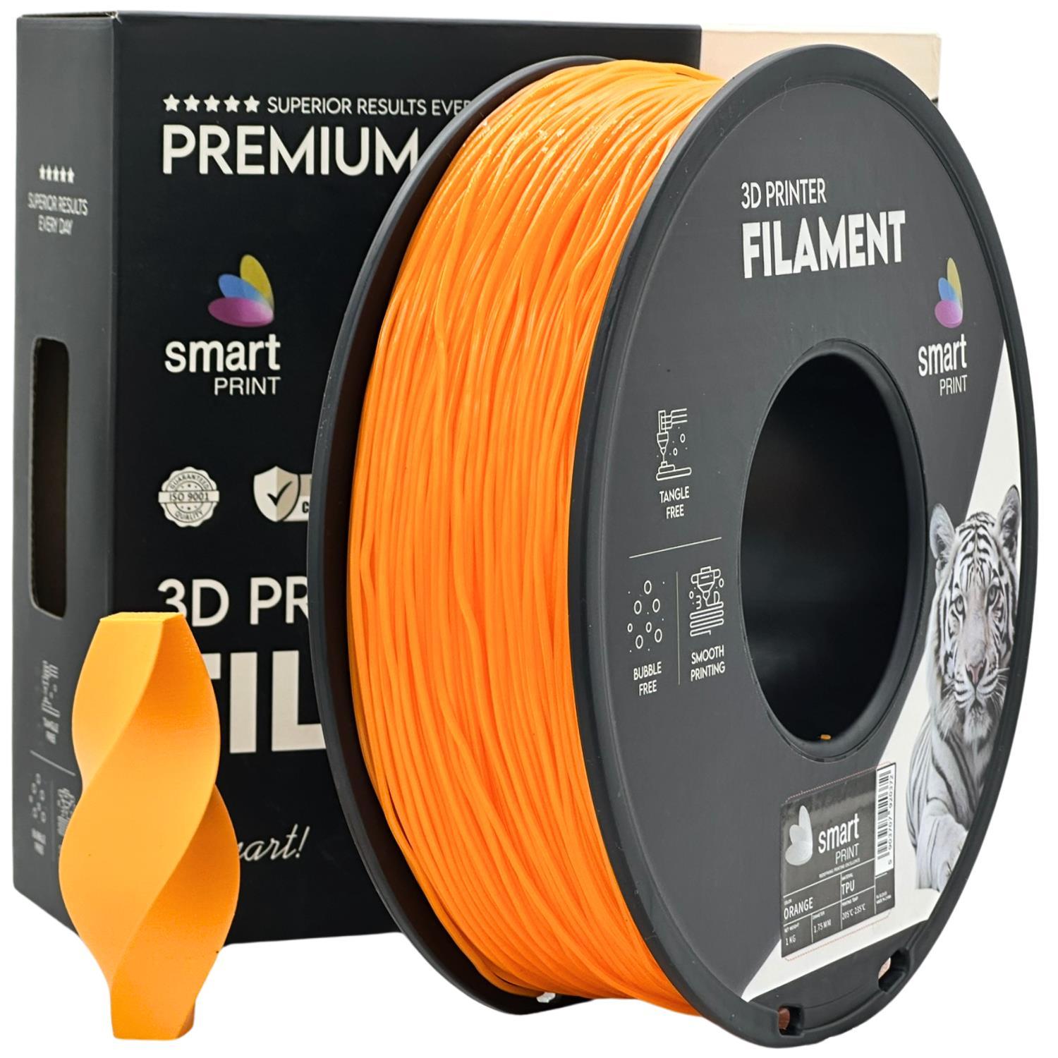 Levně Smart Print FG-S123-E1, 3D filament, TPU 95A, 1,75mm, 1000g, Oranžový (Orange)
