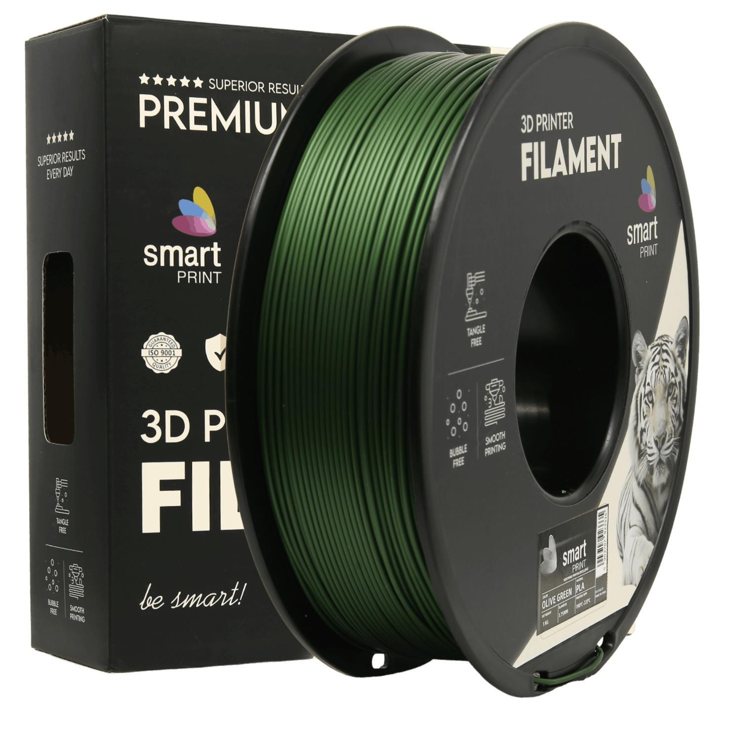 Smart Print FG-S162-E1, 3D filament, PLA, 1.75mm, 1000g, Green (Olive green)