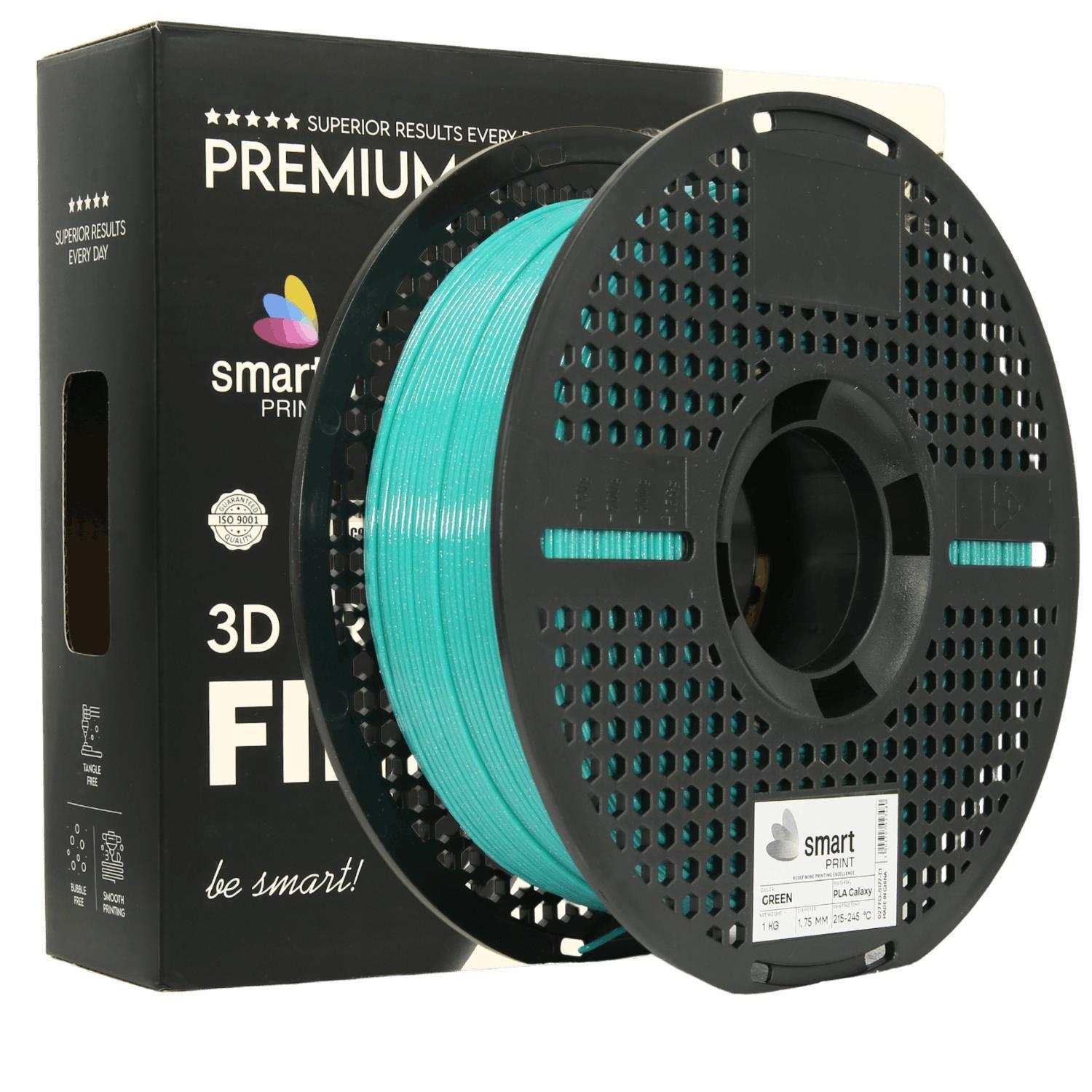 Levně Smart Print FG-S177-E1, 3D filament, PLA, 1,75mm, 1000g, Zelený (Galaxy green)