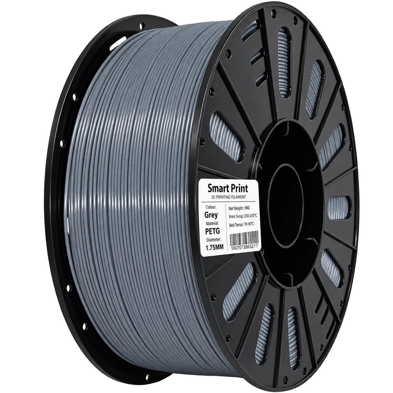 Smart Print Smart Print FG-S188-E1, 3D filament, PETG, 1.75mm, 3000g, Grey