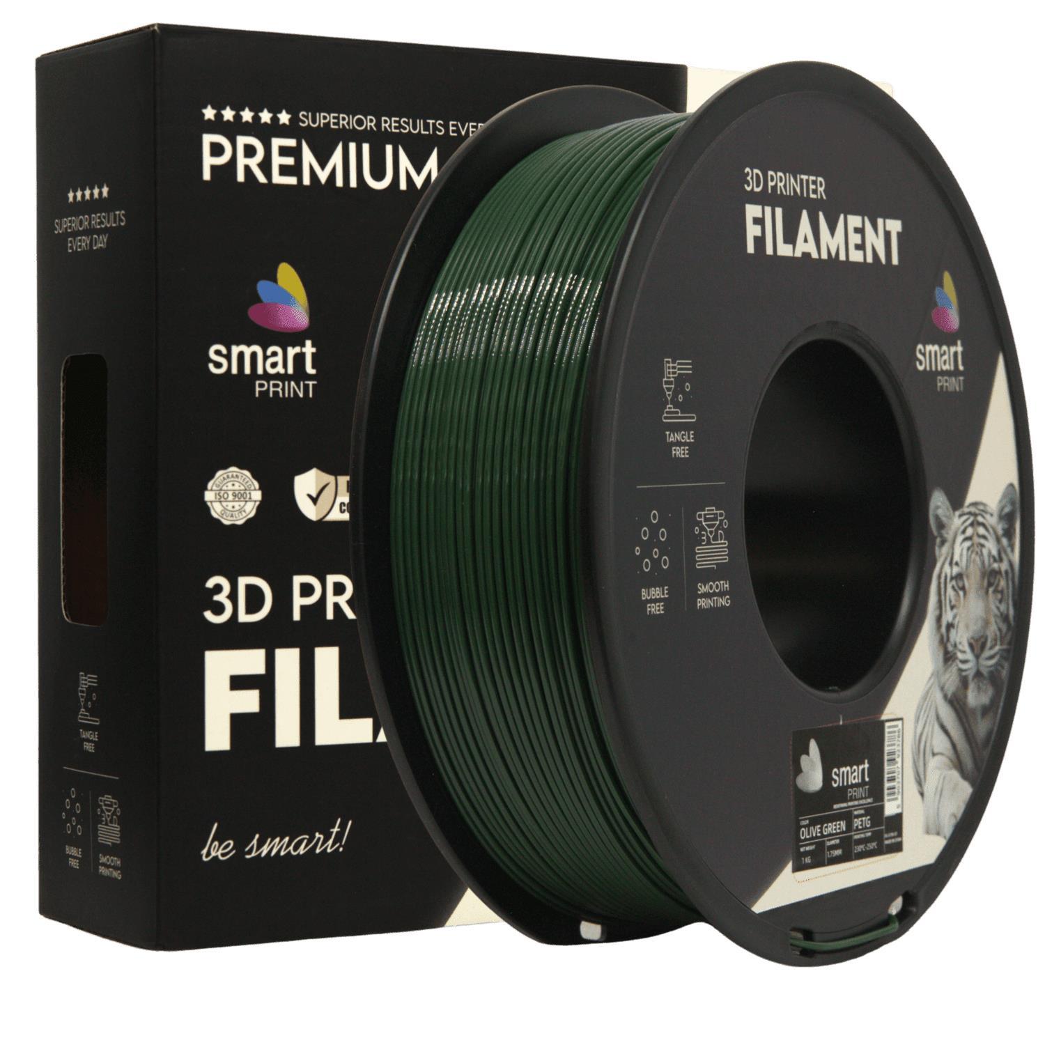 Smart Print Smart Print FG-S195-E1, 3D filament, PETG, 1.75mm, 1000g, Green (Olive green)