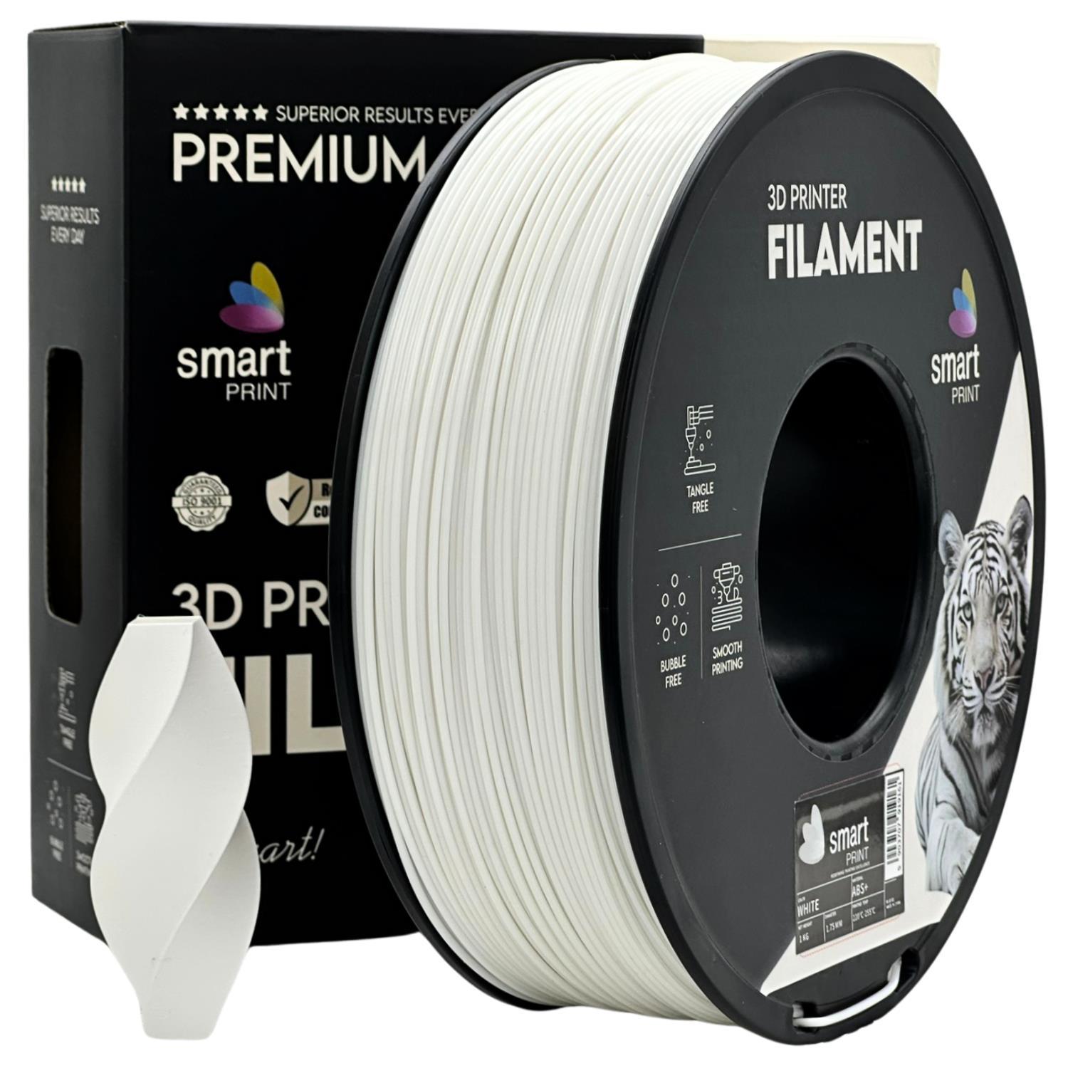 Levně Smart Print FG-S2-E1, 3D filament, ABS+, 1,75mm, 1000g, Bílý (White)
