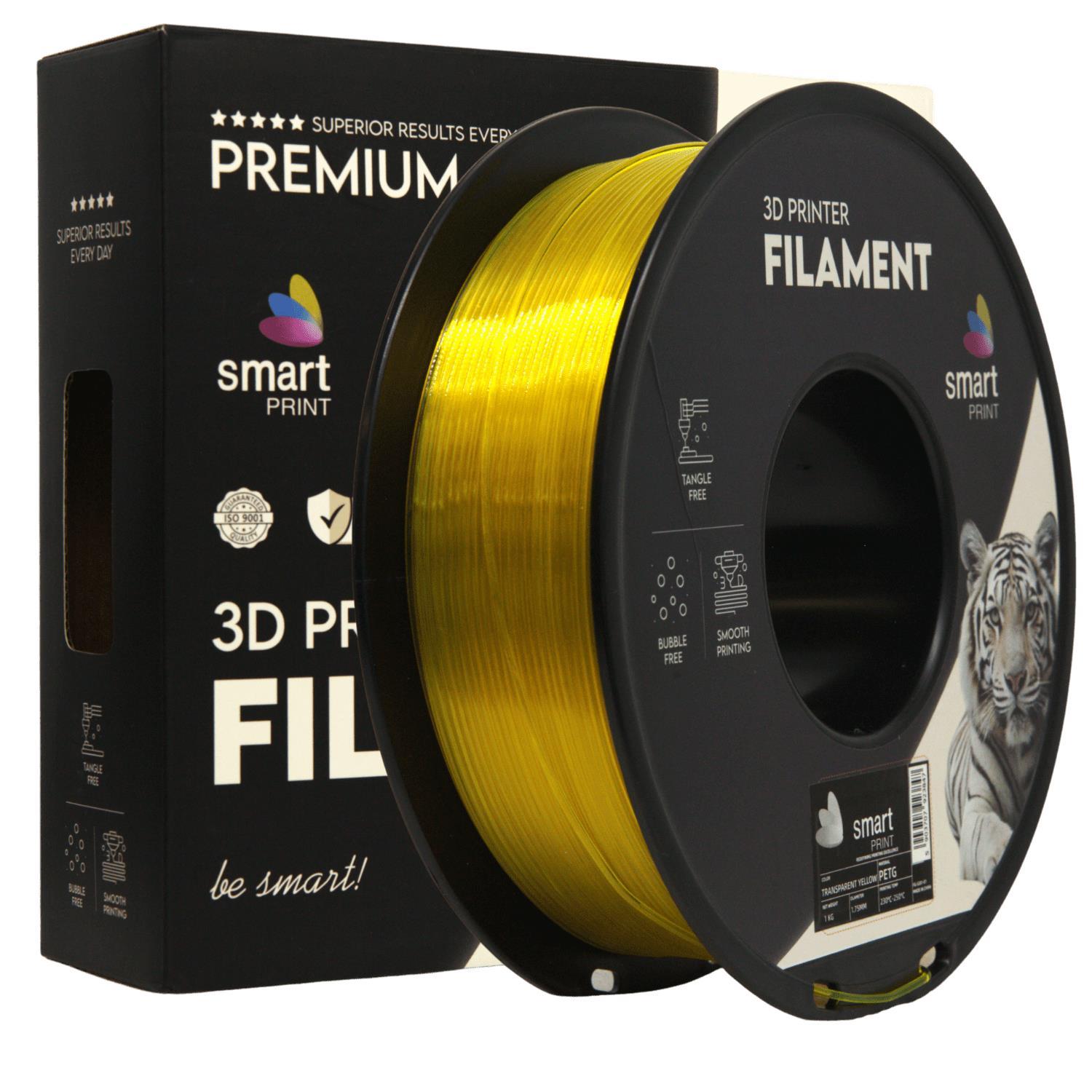 Smart Print Smart Print FG-S201-E1, 3D filament, PETG, 1.75mm, 1000g, Transparent yellow