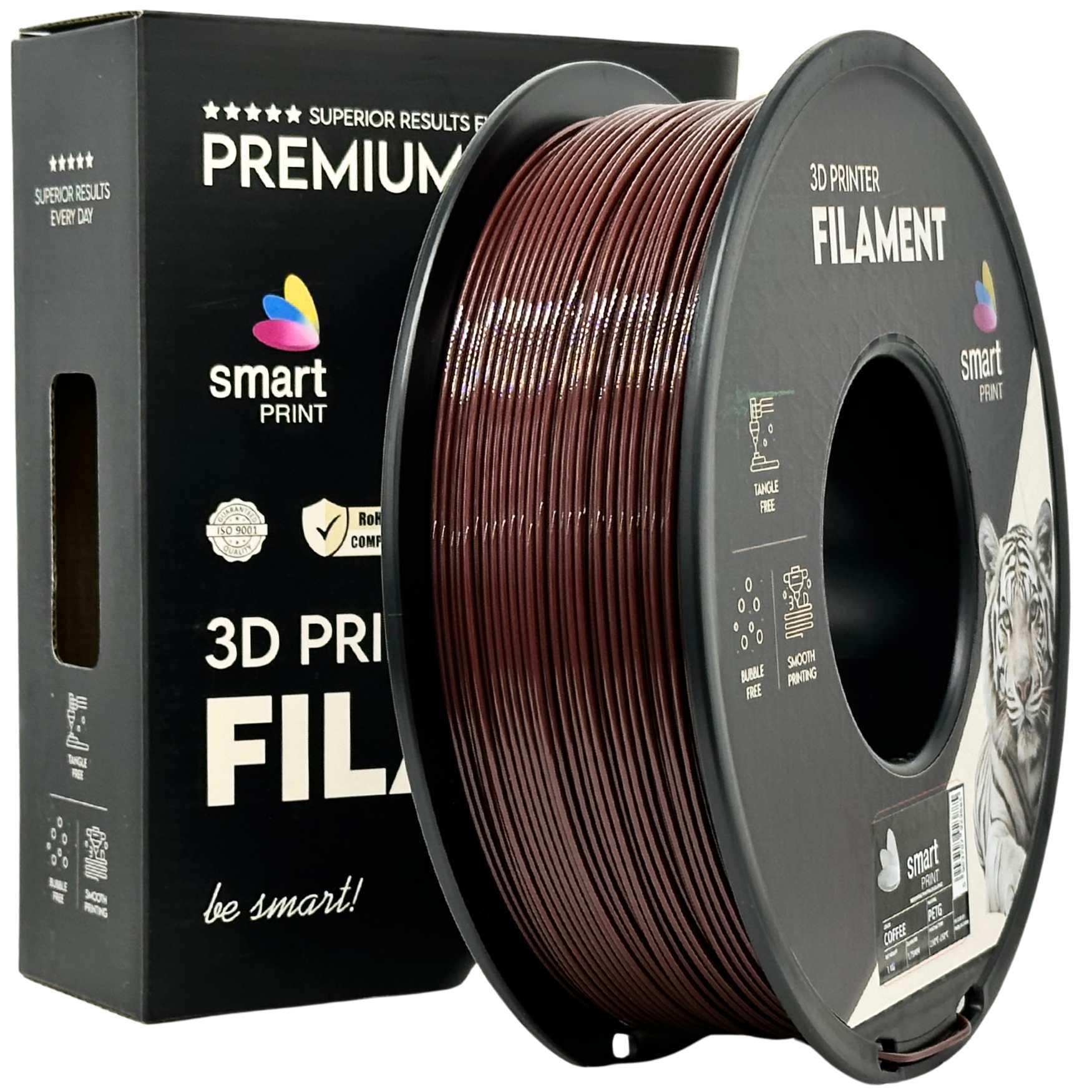 Smart Print FG-S205-E1, 3D filament, PETG, 1,75mm, 1000g, Hnědý (Coffee)