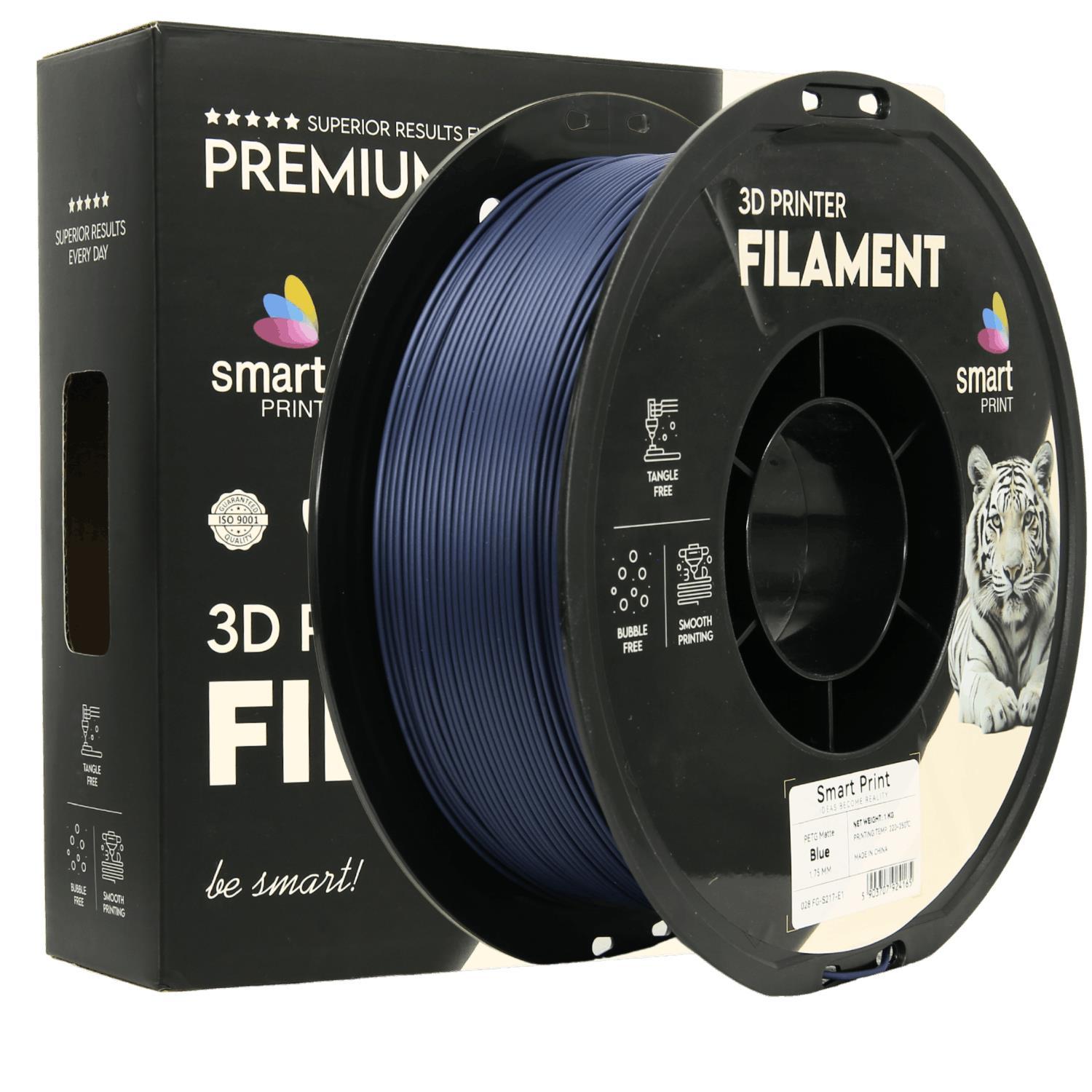 Smart Print FG-S217-E1, 3D filament, PETG Matte, 1,75mm, 1000g, Modrý (Blue)