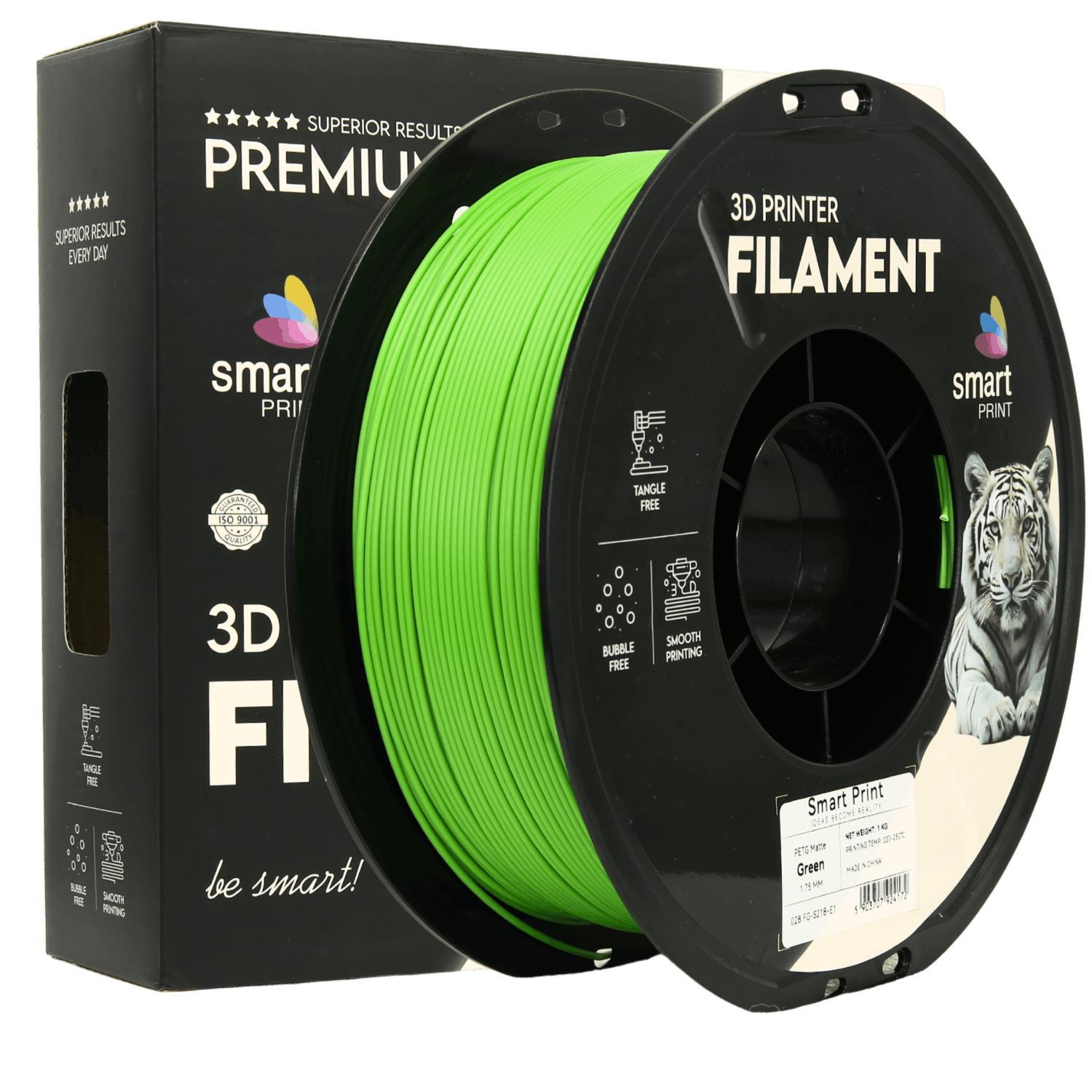 Levně Smart Print FG-S218-E1, 3D filament, PETG Matte, 1,75mm, 1000g, Zelený (Green)