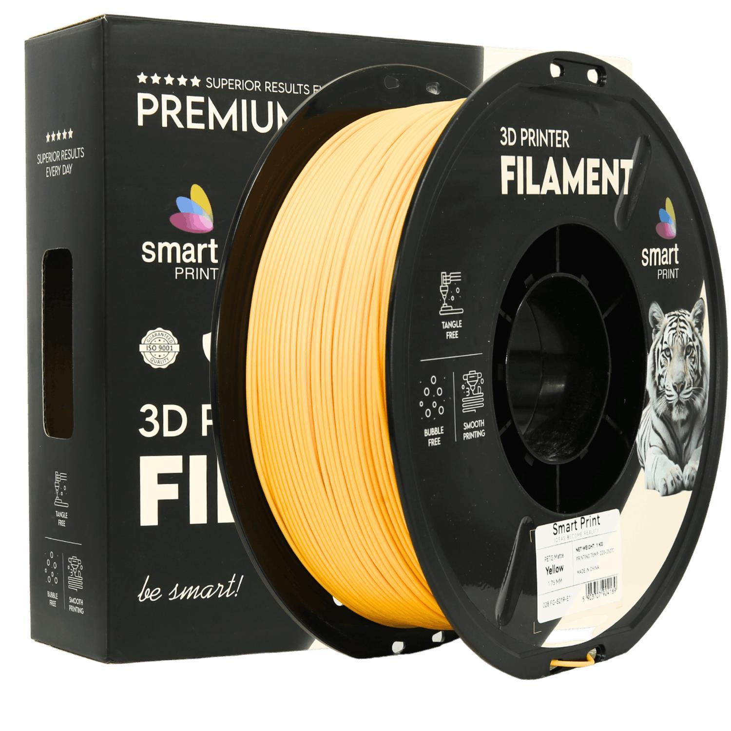 Levně Smart Print FG-S219-E1, 3D filament, PETG Matte, 1,75mm, 1000g, Žlutý (Yellow)