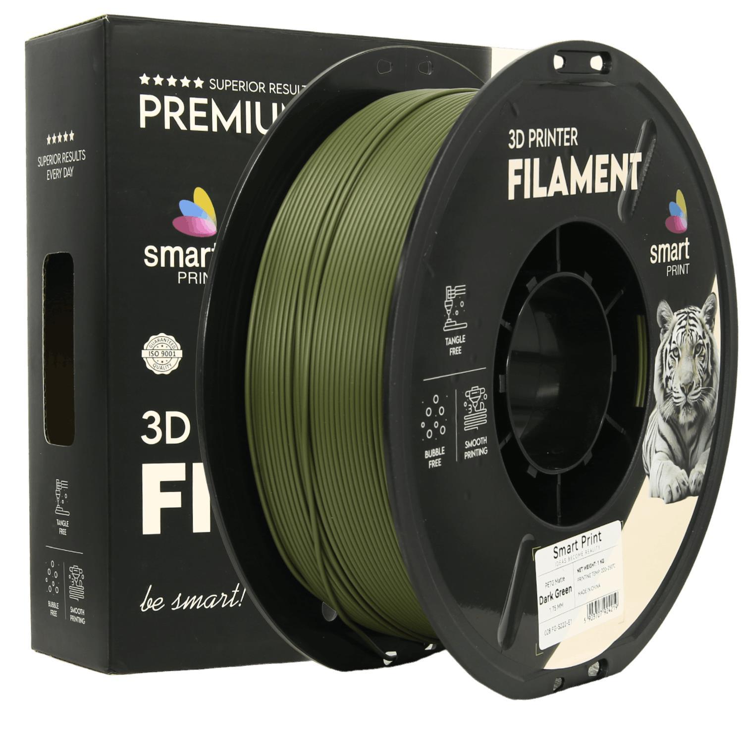 Smart Print Smart Print FG-S222-E1, 3D filament, PETG Matte, 1.75mm, 1000g, Dark green