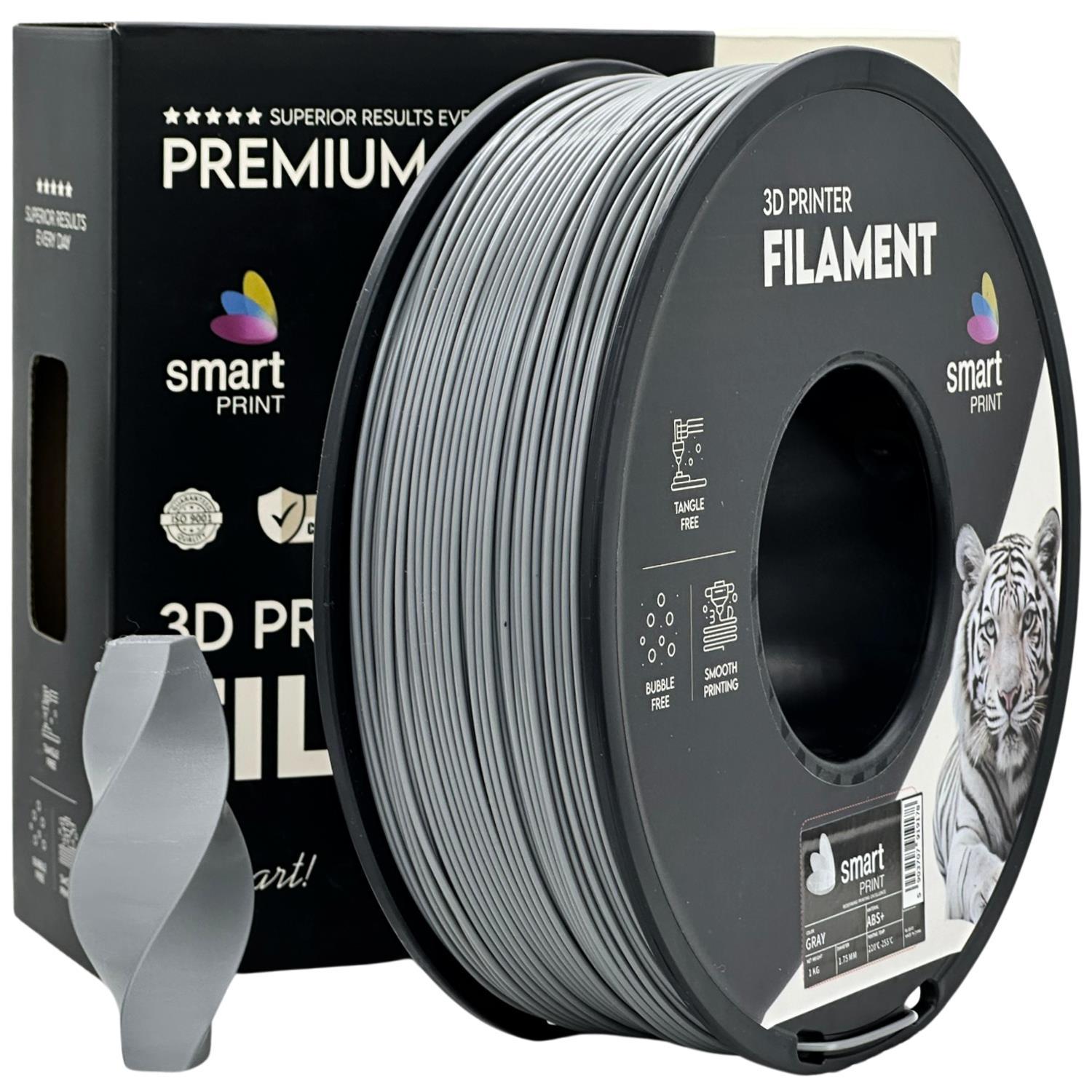 Levně Smart Print FG-S3-E1, 3D filament, ABS+, 1,75mm, 1000g, Šedý (Grey)