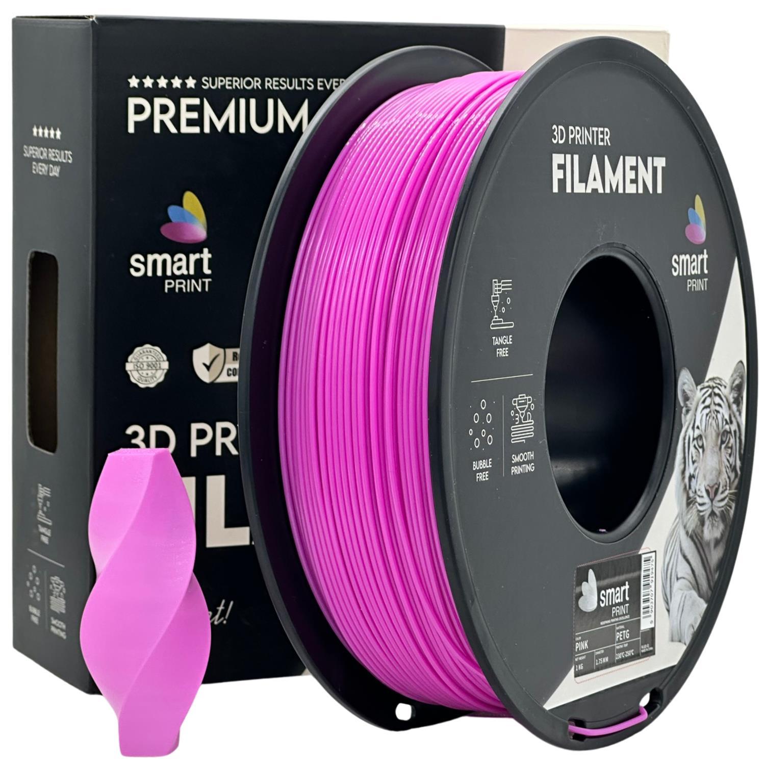 Levně Smart Print FG-S33-E1, 3D filament, PETG, 1,75mm, 1000g, Růžový (Pink)