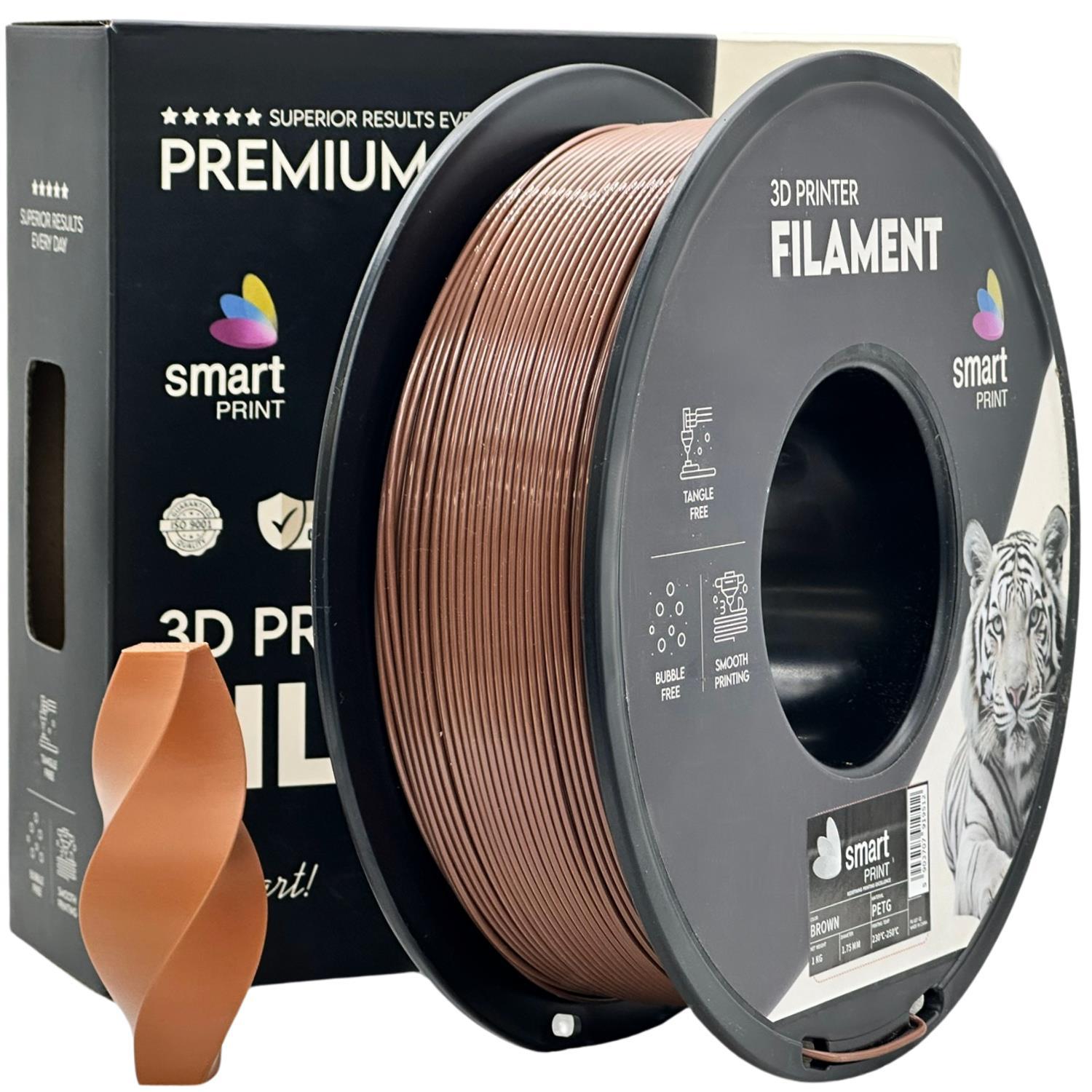 Smart Print FG-S37-E1, 3D filament, PETG, 1,75mm, 1000g, Hnědý (Brown)