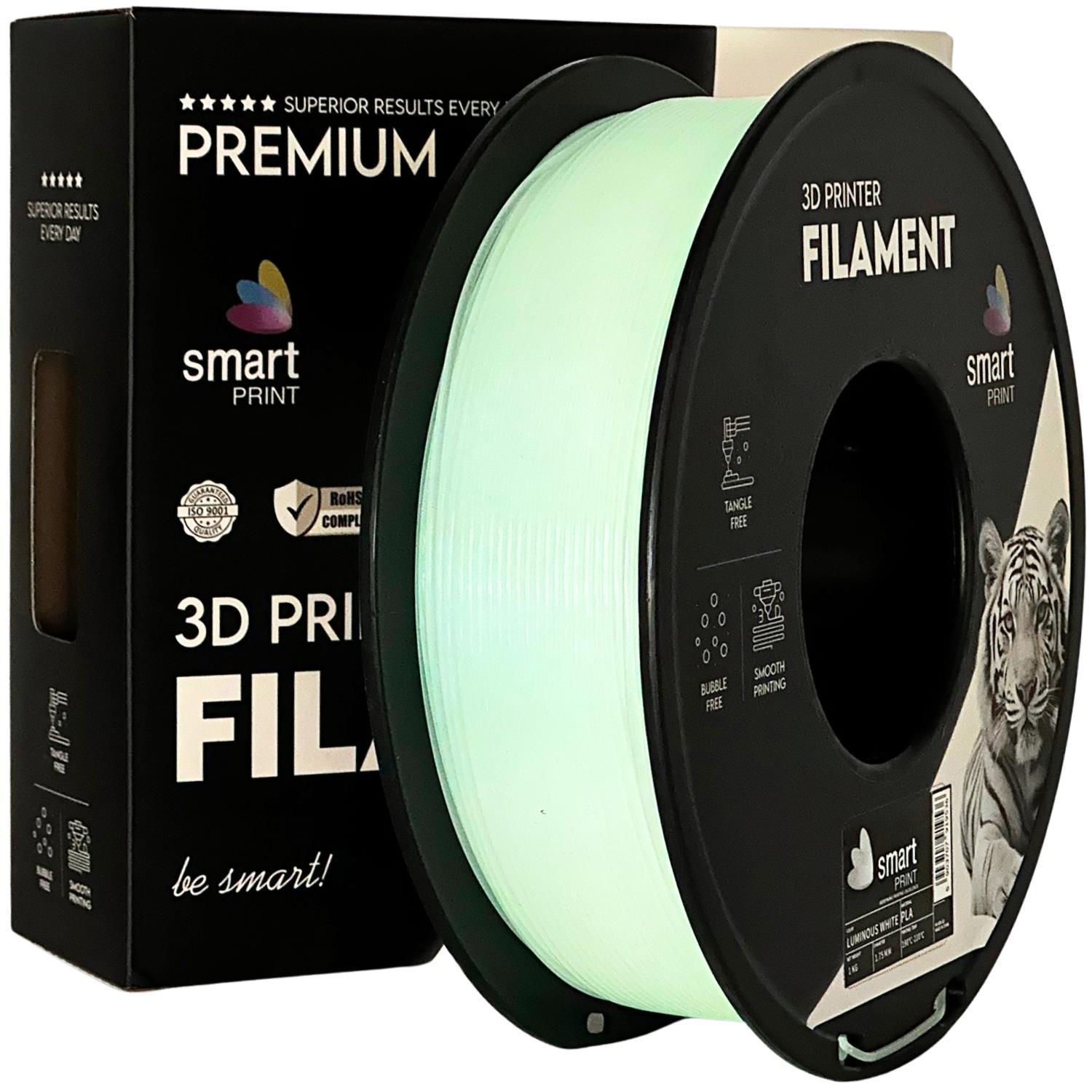Smart Print FG-S39-E1, 3D filament, PLA Luminous, 1.75mm, 1000g, White