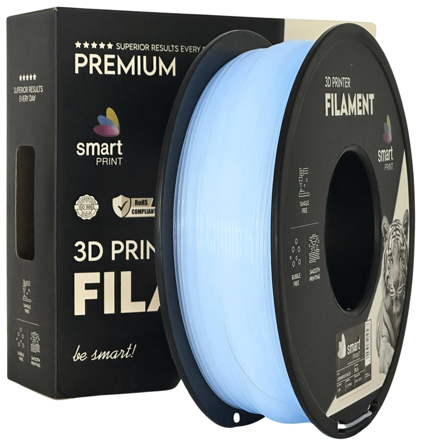 Smart Print FG-S42-E1, 3D filament, PLA Luminous, 1.75mm, 1000g, Blue