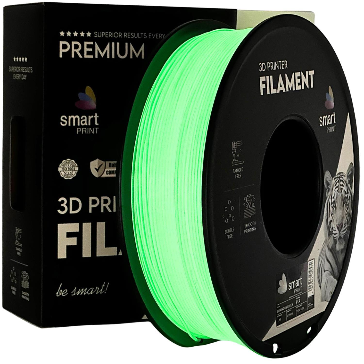 Smart Print FG-S43-E1, 3D filament, PLA Luminous, 1.75mm, 1000g, Green
