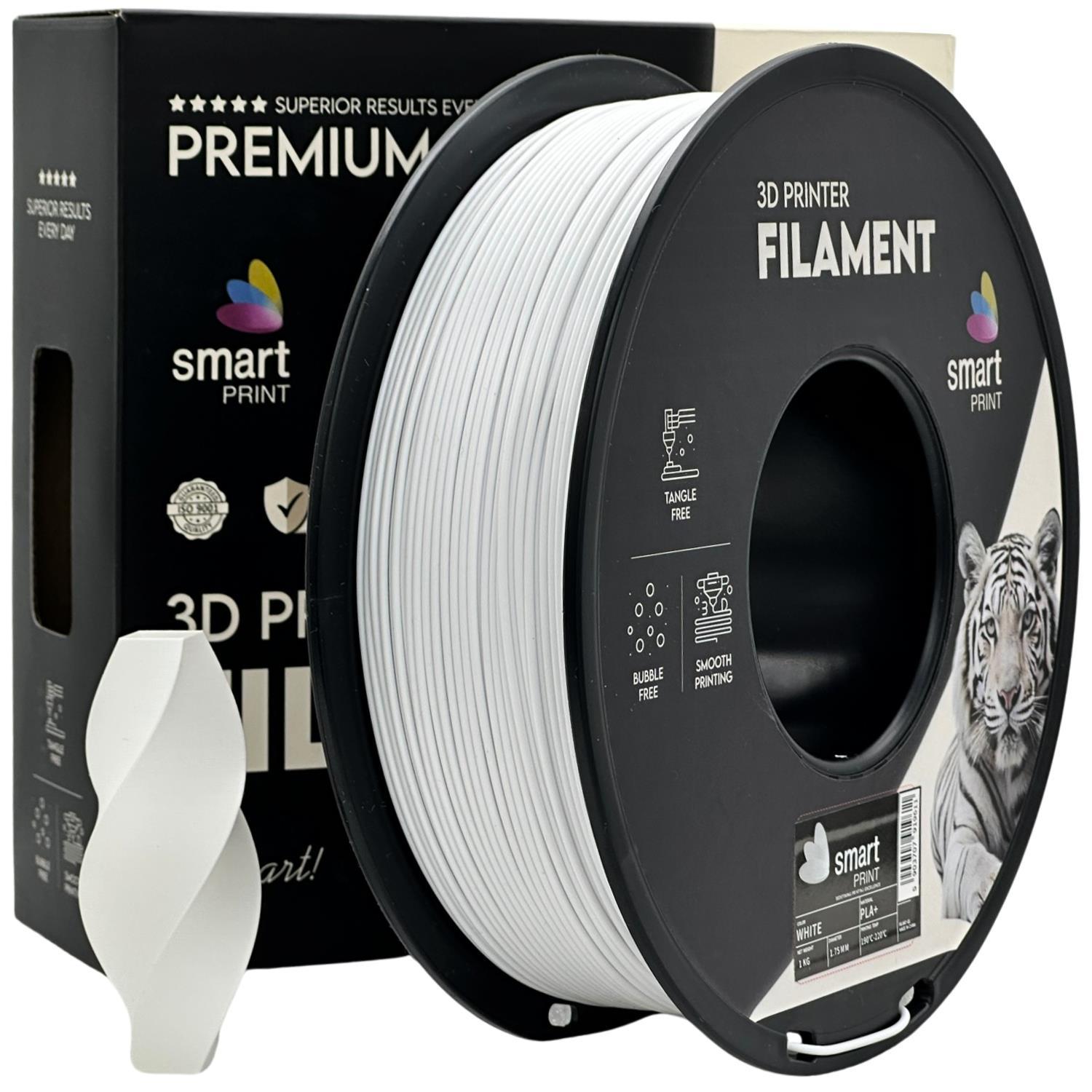 Levně Smart Print FG-S47-E1, 3D filament, PLA+, 1,75mm, 1000g, Bílý (White)