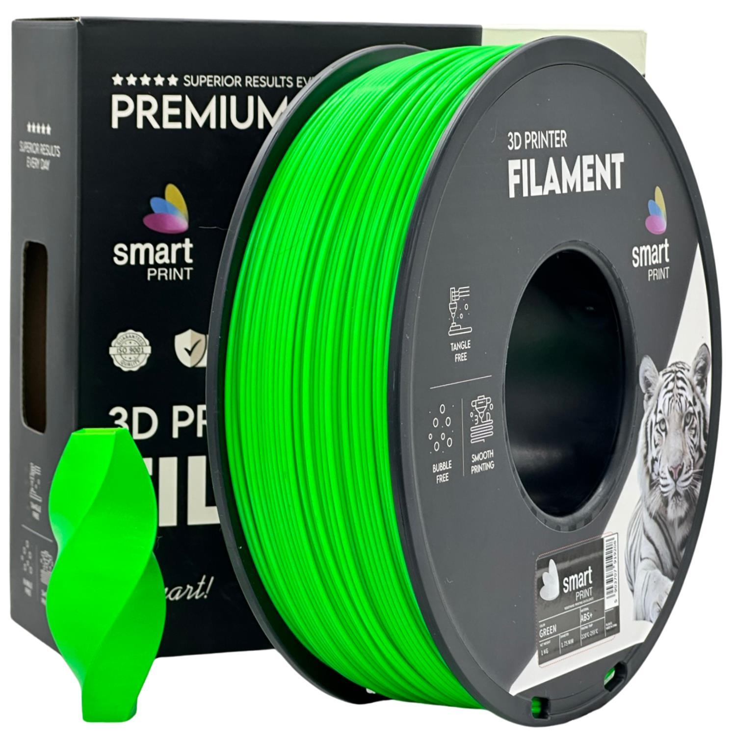 Levně Smart Print FG-S6-E1, 3D filament, ABS+, 1,75mm, 1000g, Zelený (Green)