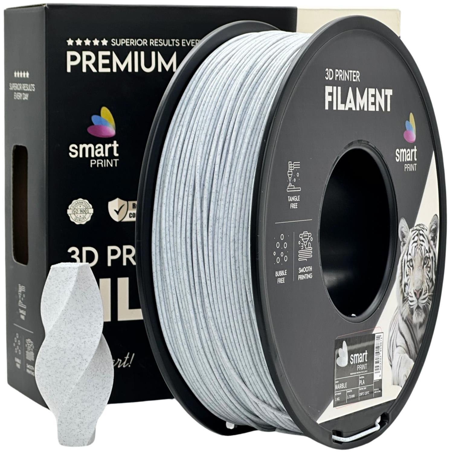 Smart Print FG-S73-E1, 3D filament, PLA Marble, 1,75mm, 1000g, Šedý