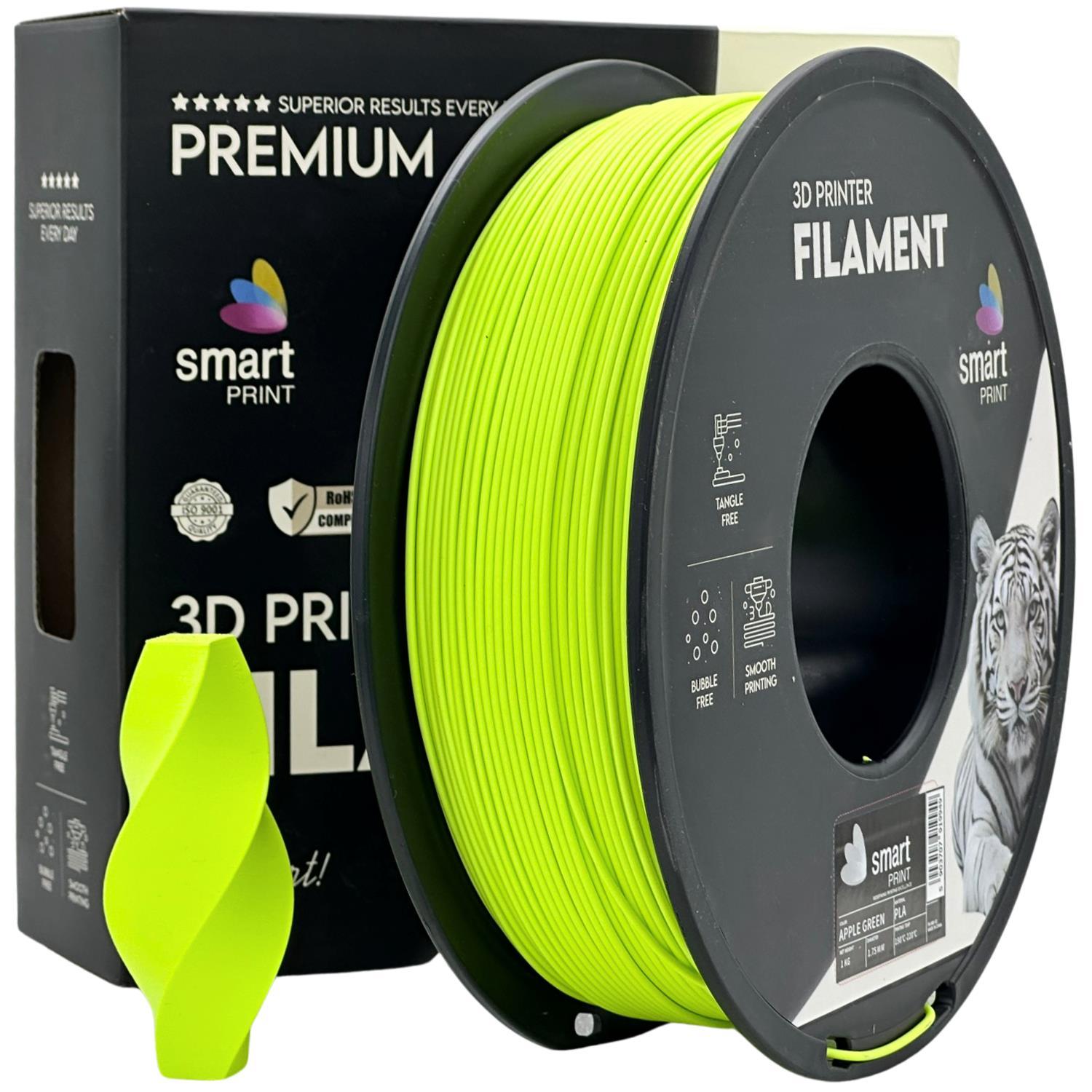 Smart Print FG-S80-E1, 3D filament, PLA, Apple Green, 1kg, 1,75mm
