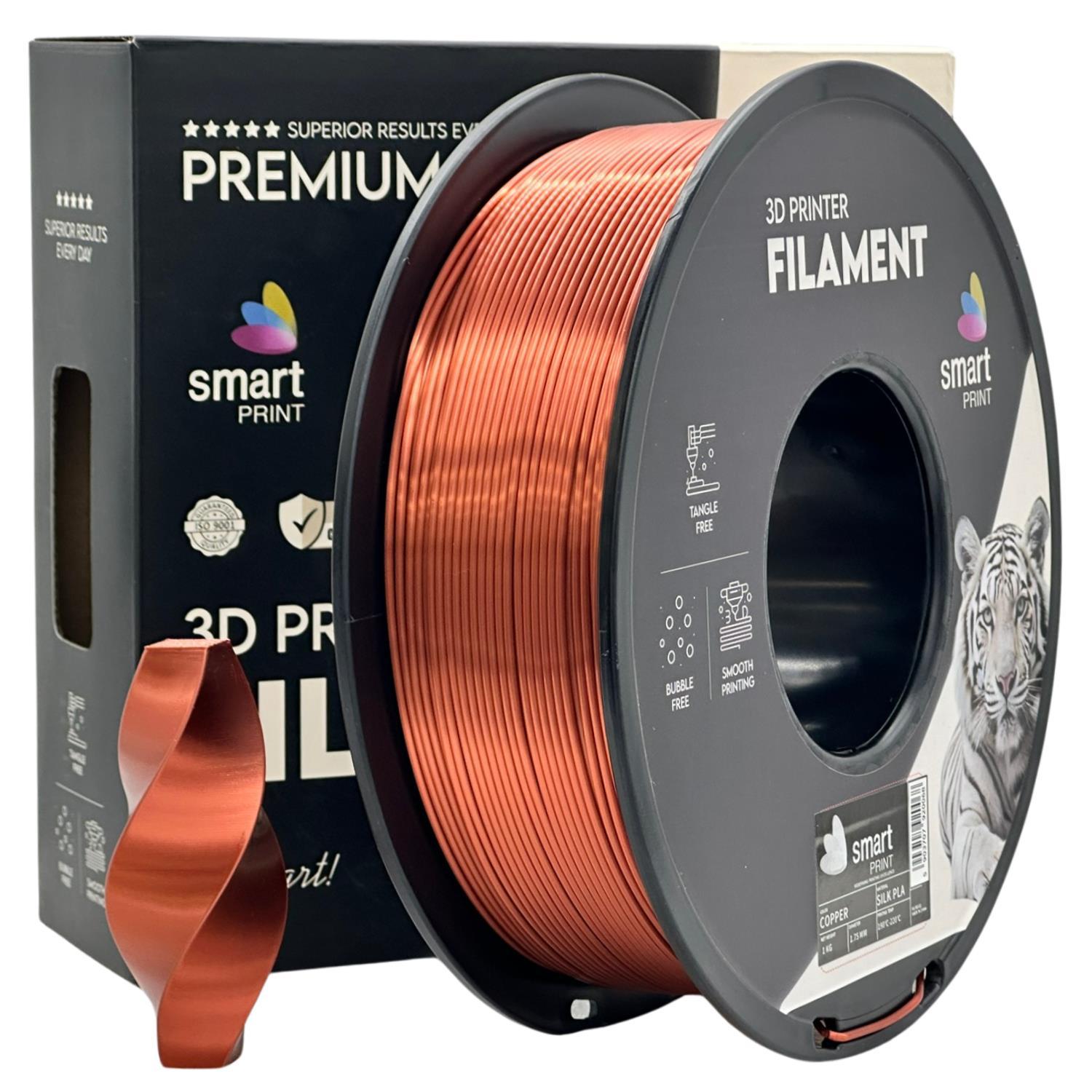 Smart Print FG-S92-E1, 3D filament, PLA Silk, Copper, 1kg, 1,75mm