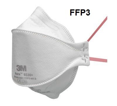 3M 9330+ Aura™ Filtering Half Mask without Exhalation Valve (FFP3)