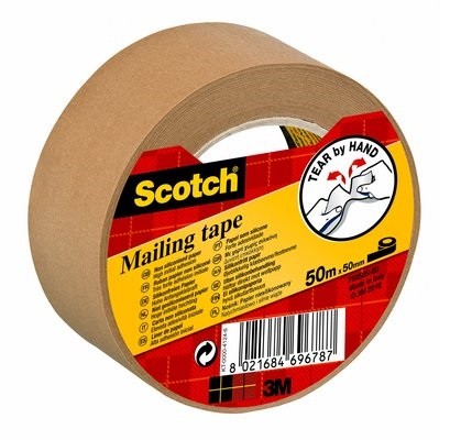3M Scotch Paper Packaging Tape, 50 mm x 50 m (P5050)