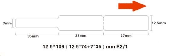 Levně Niimbot štítky na kabely RXL 12,5x109mm 65ks White pro D11 a D110