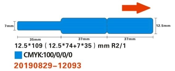 Levně Niimbot štítky na kabely RXL 12,5x109mm 65ks Blue pro D11 a D110
