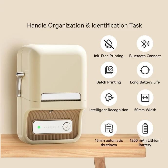 Niimbot Smart B21S 1AC1C171605 tlačiareň štítkov, biela + role etikiet.


Tlač pomocou priamej termálnej technológie – čisté, odolné a úsporné riešenie

Bluetooth pripojenie na podporu mobilnej tlače + tlač z PC

Kompatibilita s Niimbot App – bezplatná aplikácia pre Android, iOS aj Windows

Horizontálna aj vertikálna tlač

Podpora čiarových a QR kódov, textov, obrázkov a rámčekov.

Rozlíšenie 203 dpi

Šírka štítku 20–50 mm

Rýchlosť tlače až 60 mm/s.

Vstavaná batéria 1500 mAh – až 5 hodín nepretržitej prevádzky

Automatické rozpoznávanie štítkov

Vysoko odolné štítky

Multijazyčná aplikácia

Nízka hlučnosť a kompaktný dizajn

Obsah balenia
Tlačiareň štítkov Niimbot Smart B21S 1AC1C171605, USB-C nabíjací kábel, rolka etikiet 50 x 30 mm (210 ks), používateľská príručka