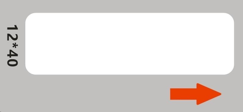 Niimbot A2A68601601, 12x40mm, 155 ks, bílé samolepicí štítky