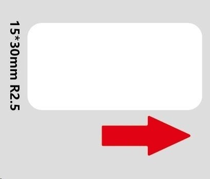 Niimbot A2A68601301, 15x30mm, 195ks, bílé samolepicí štítky