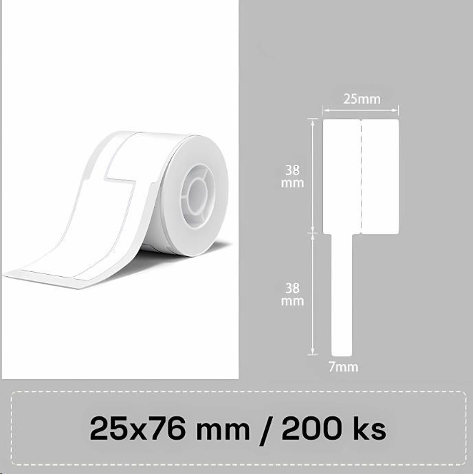 Niimbot štítky na kabely T 25x76mm 100ks Bílé pro B21, B21S, B3, B1S