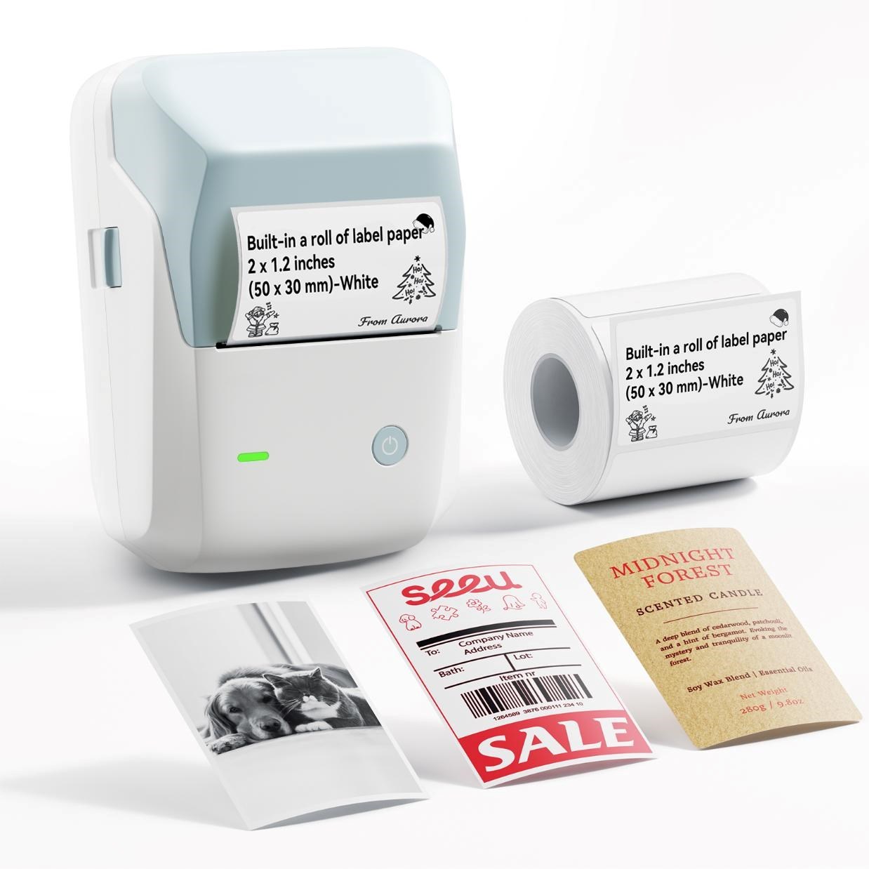 NIIMBOT Niimbot Label Printer B1 PRO, 1AC95222809 light blue + roll of labels 230 pcs