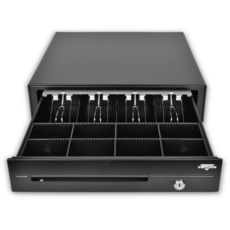 VIRTUOS Virtuos EKN0115 cash drawer C420D - with cable, metal brackets, 9-24V, black